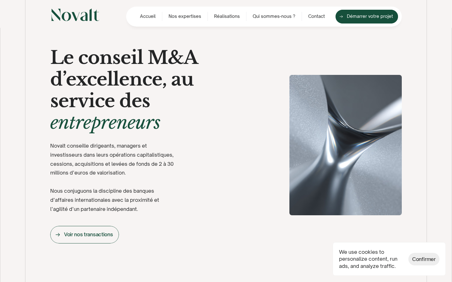 Aper&ccedil;u du projet Novalt